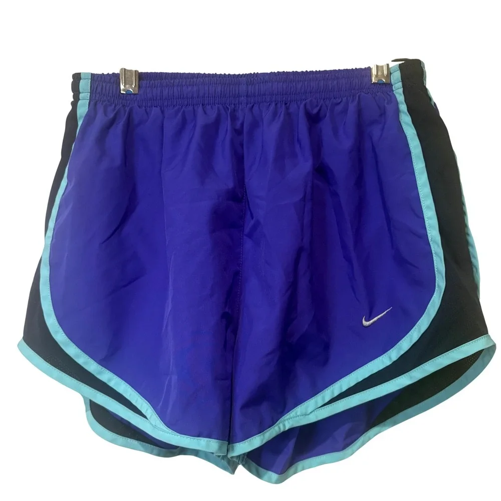 Nike Running Shorts Womens Size M Purple Dri-FIT Tempo Mesh Trim Athletic